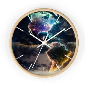 Late Night Glow Wall Clock w/ lines Late Night Glow Wall Clock w/ lines