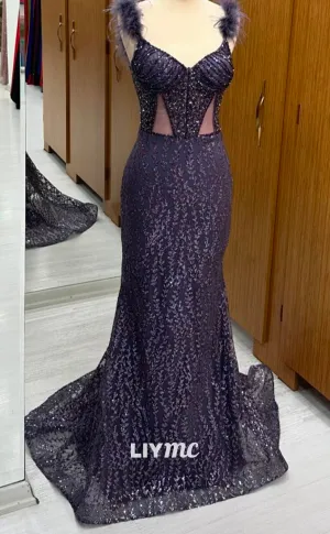 LP2244 - Sweetheart Sleeveless Appliques Sheer Beaded Sparkly Prom Dress Cocktail Dress LP2244 - Sweetheart Sleeveless Appliques Sheer Beaded Sparkly Prom Dress Cocktail Dress
