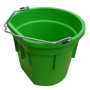 Master Rancher MR20QP/FSB-LIMEGRN 20-Quart Lime Green Flat Back Sided Utility Bucket Pail - Quantity of 10 Master Rancher MR20QP/FSB-LIMEGRN 20-Quart Lime Green Flat Back Sided Utility Bucket Pail - Quantity of 10
