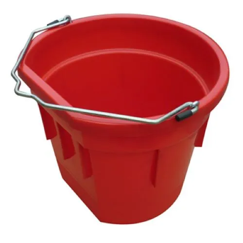 Master Rancher MR20QP/FSB-RED 20-Quart Red Flat Back Sided Utility Bucket Pail - Quantity of 2