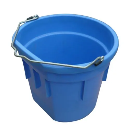 Master Rancher MR20QP/FSB-SKYBLU 20-Quart Sky Blue Flat Back Sided Utility Bucket Pail - Quantity of 8