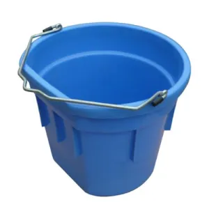 Master Rancher MR20QP/FSB-SKYBLU 20-Quart Sky Blue Flat Back Sided Utility Bucket Pail - Quantity of 8 Master Rancher MR20QP/FSB-SKYBLU 20-Quart Sky Blue Flat Back Sided Utility Bucket Pail - Quantity of 8