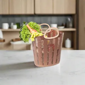 Nayasa Washable And Reusable Brown Shopping Basket/Bag Nayasa Washable And Reusable Brown Shopping Basket/Bag