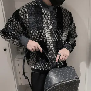 New Men's Color Matching Fashion Brand Classic Style Casual Texture Sweatshirt New Men's Color Matching Fashion Brand Classic Style Casual Texture Sweatshirt