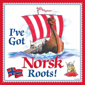 Norwegian Gift Magnet Tile Norsk Roots Norwegian Gift Magnet Tile Norsk Roots