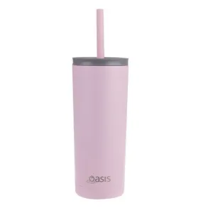 Oasis Super Sipper Insulated Tumbler W/Silicone Straw 600ml - Carnation Oasis Super Sipper Insulated Tumbler W/Silicone Straw 600ml - Carnation