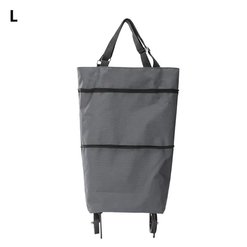 Oxford Folding Shopping Bag Shopping Cart Wheels Bag Small Pull Cart Women's Buy Vegetables Bag Shopping Organizer Tug Package