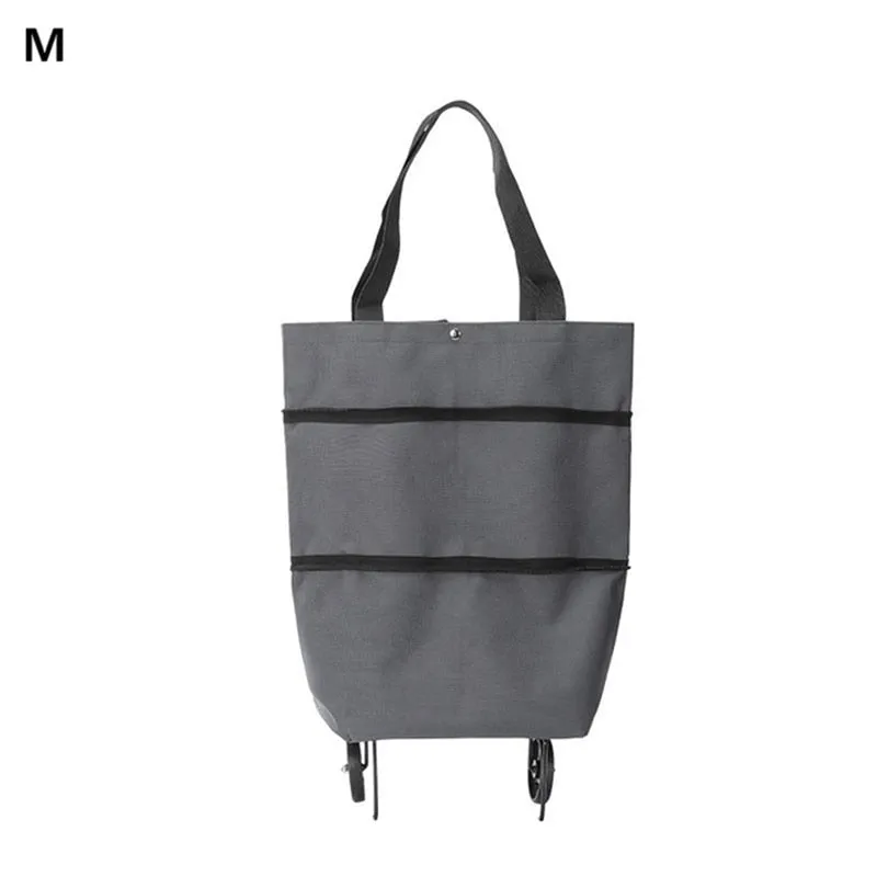 Oxford Folding Shopping Bag Shopping Cart Wheels Bag Small Pull Cart Women's Buy Vegetables Bag Shopping Organizer Tug Package