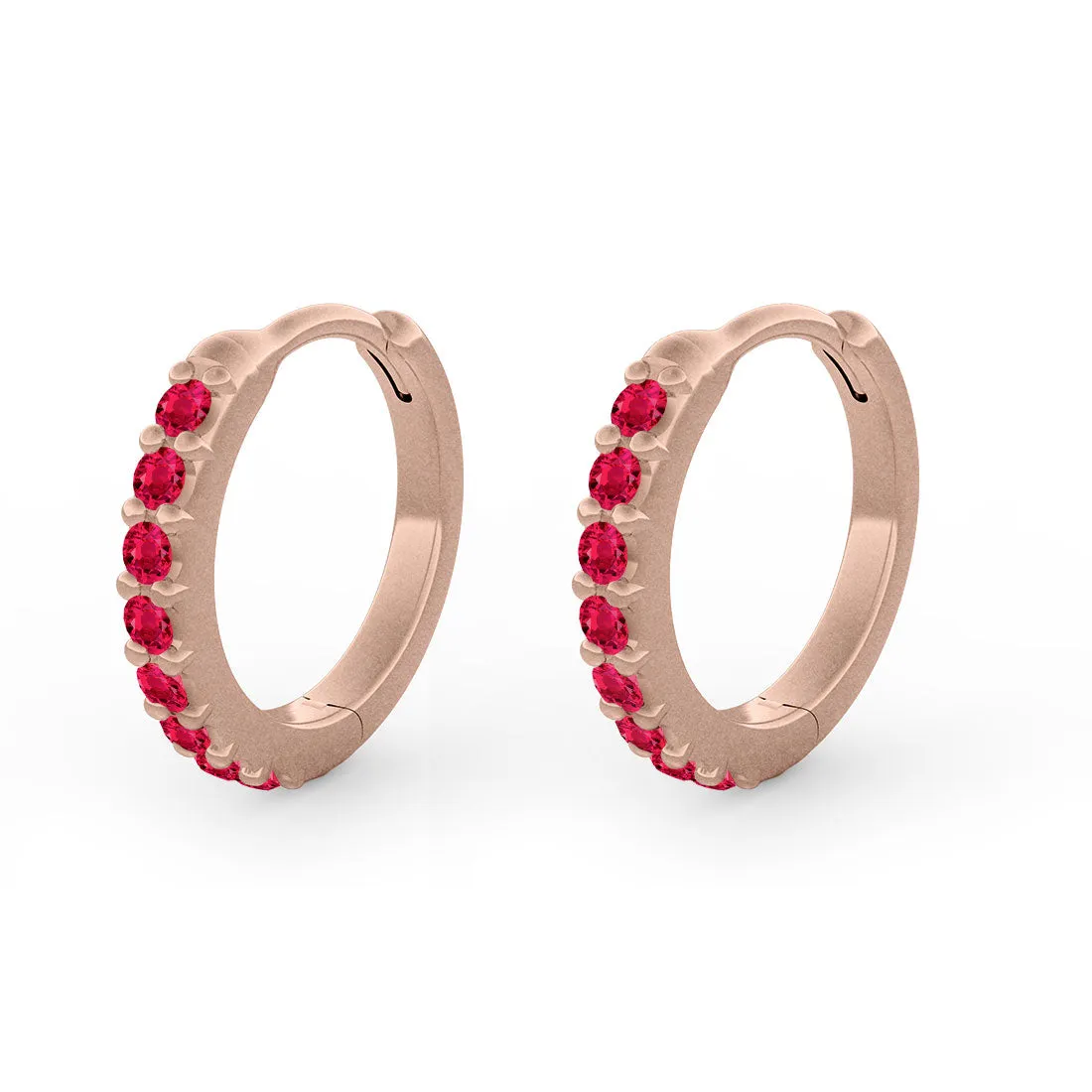 Paola Clicker Hoops, Red Ruby