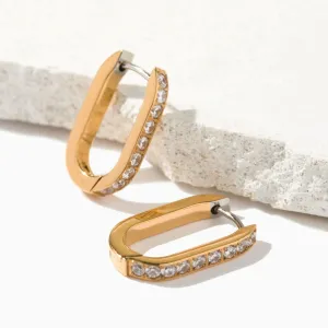 Pavé Trendsetter Hoop Earrings Pavé Trendsetter Hoop Earrings