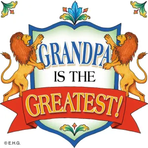 "Grandpa Is The Greatest" Decorative Kitchen Tile "Grandpa Is The Greatest" Decorative Kitchen Tile
