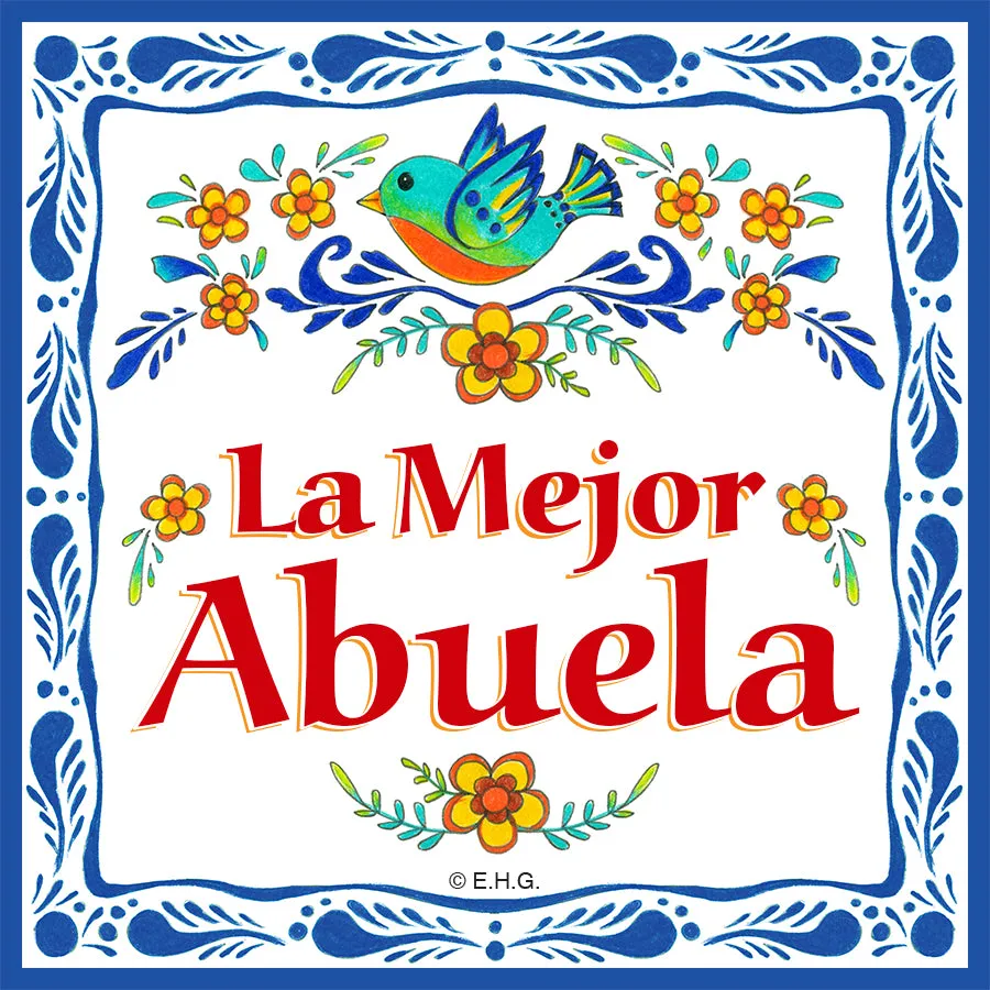 "La Mejor Abuela Gifts" Magnet Kitchen Magnet Tile