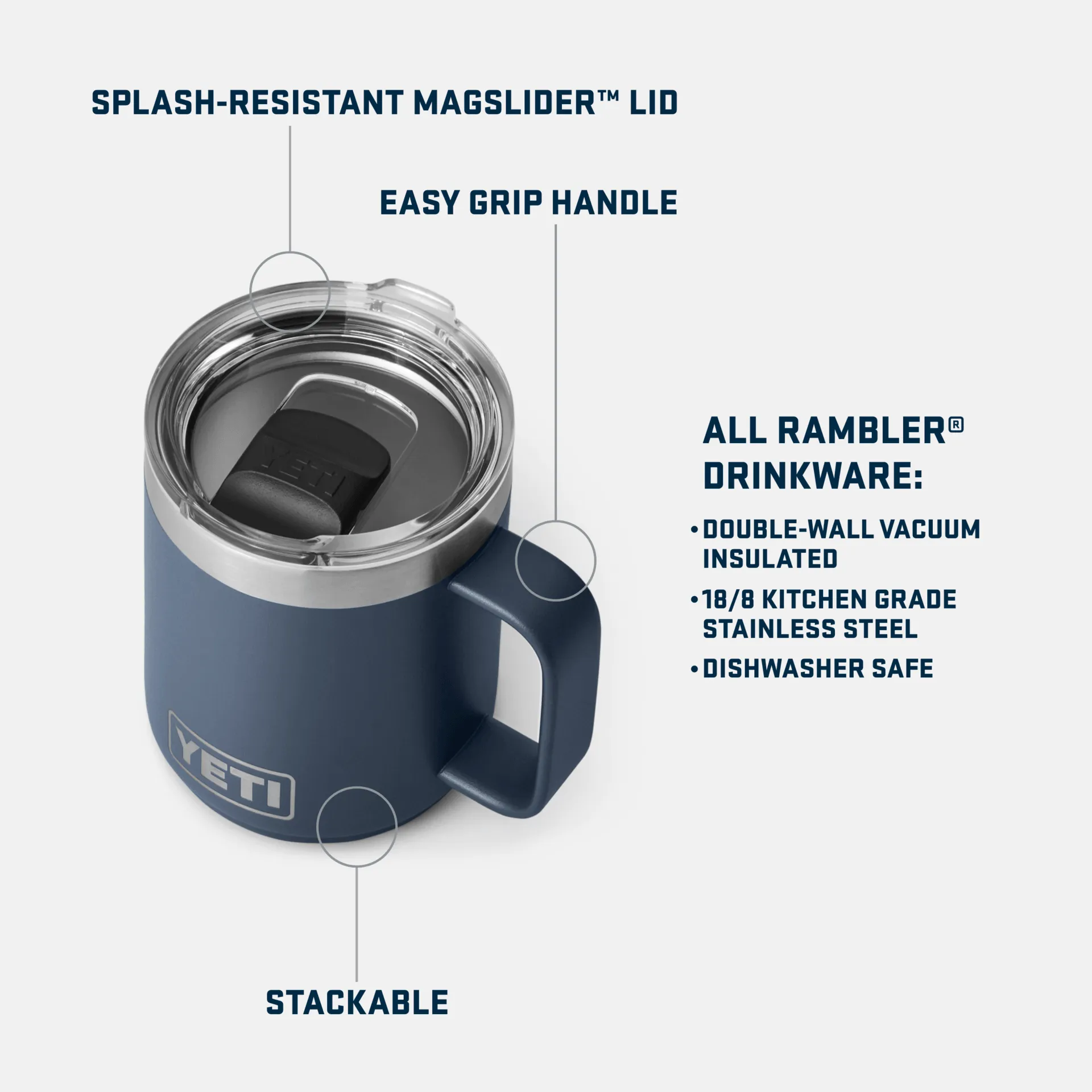 Rambler® 10 oz Stackable Mug - White