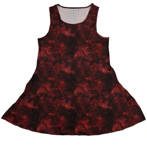 Red Nebula Space Dress Red Nebula Space Dress