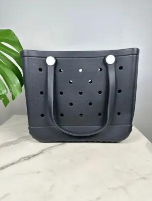 RUBBER BEACH TOTE BAG - CHARCOAL RUBBER BEACH TOTE BAG - CHARCOAL