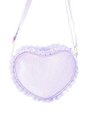 Seersucker Lavender Heart Purse Seersucker Lavender Heart Purse