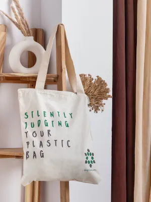 Silently Judging Cotton Tote Bag Silently Judging Cotton Tote Bag