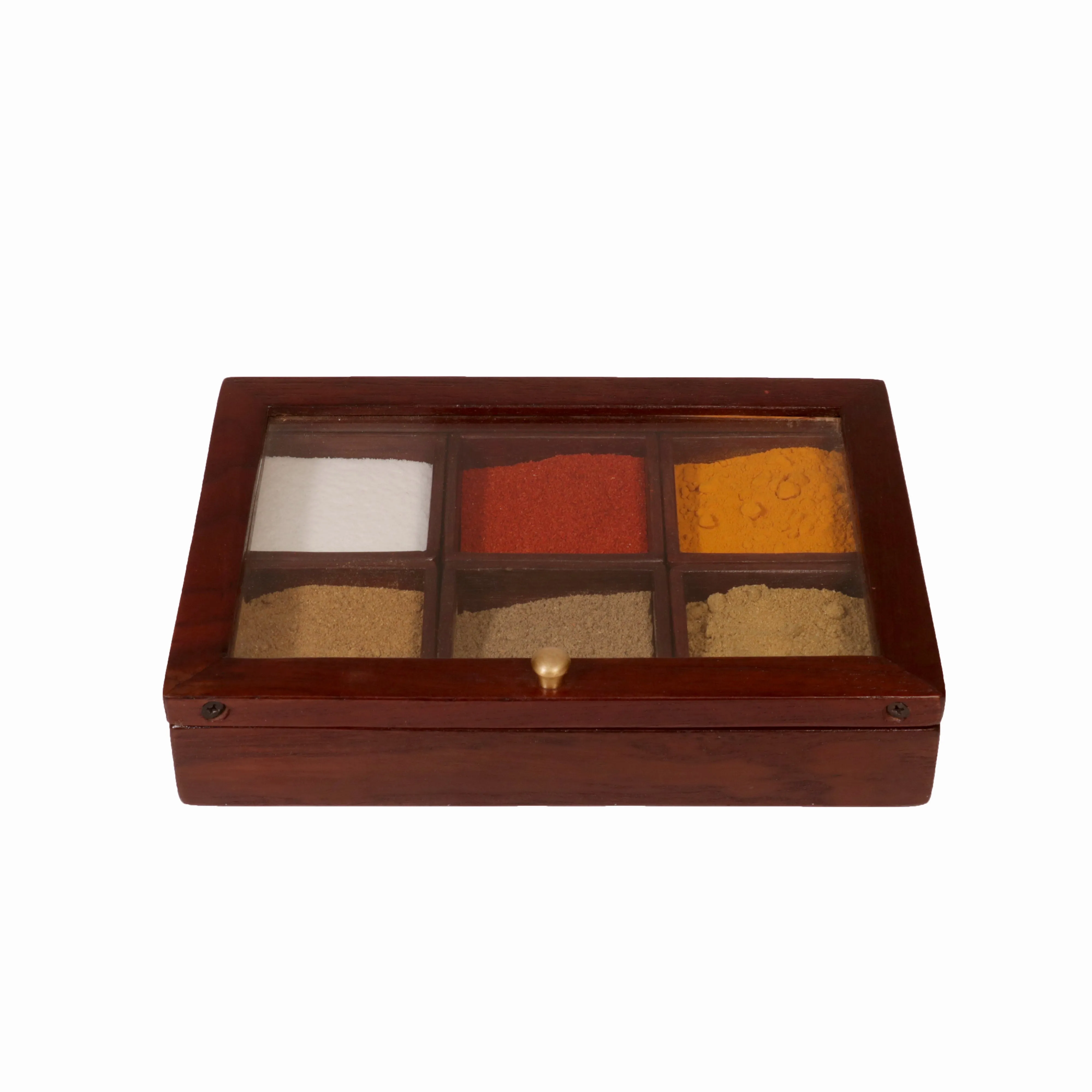 Solid Indian Teak wood Masala Box