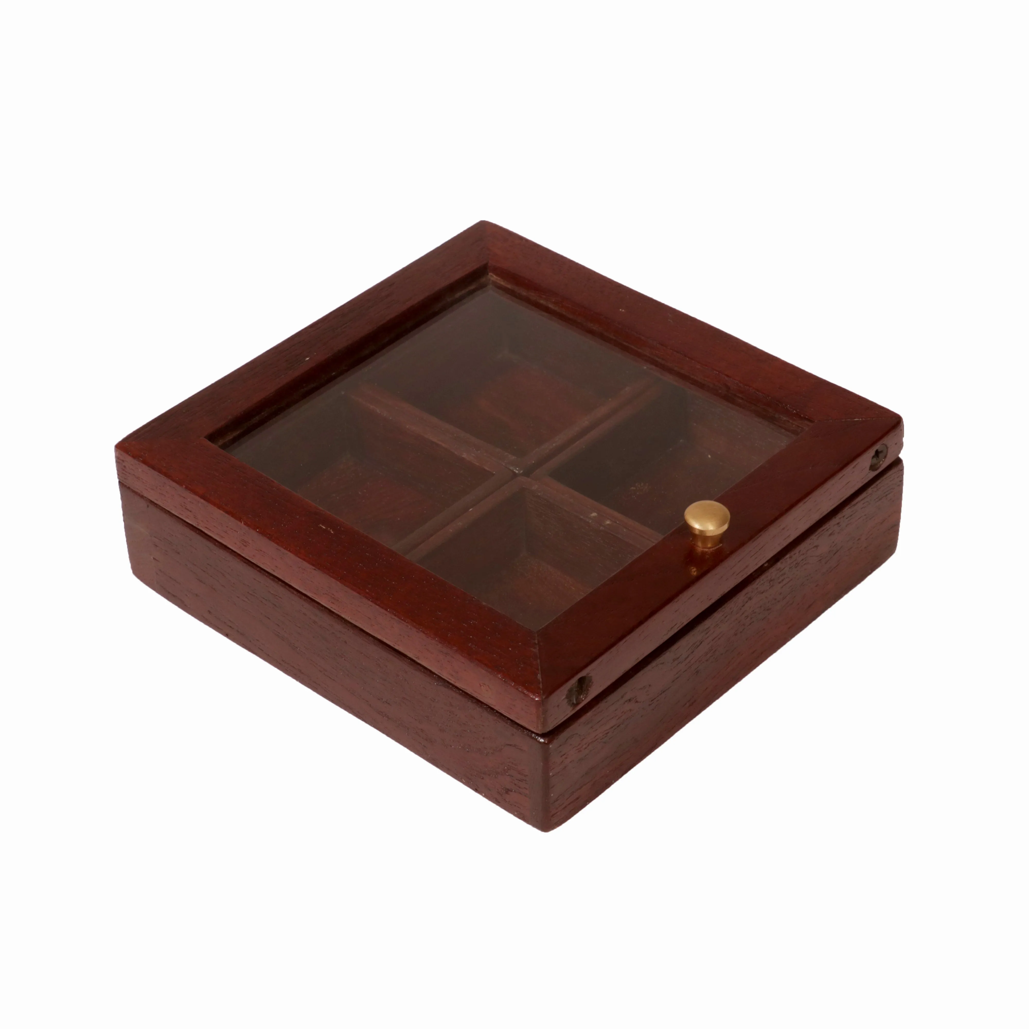 Solid Indian Teak wood Masala Box