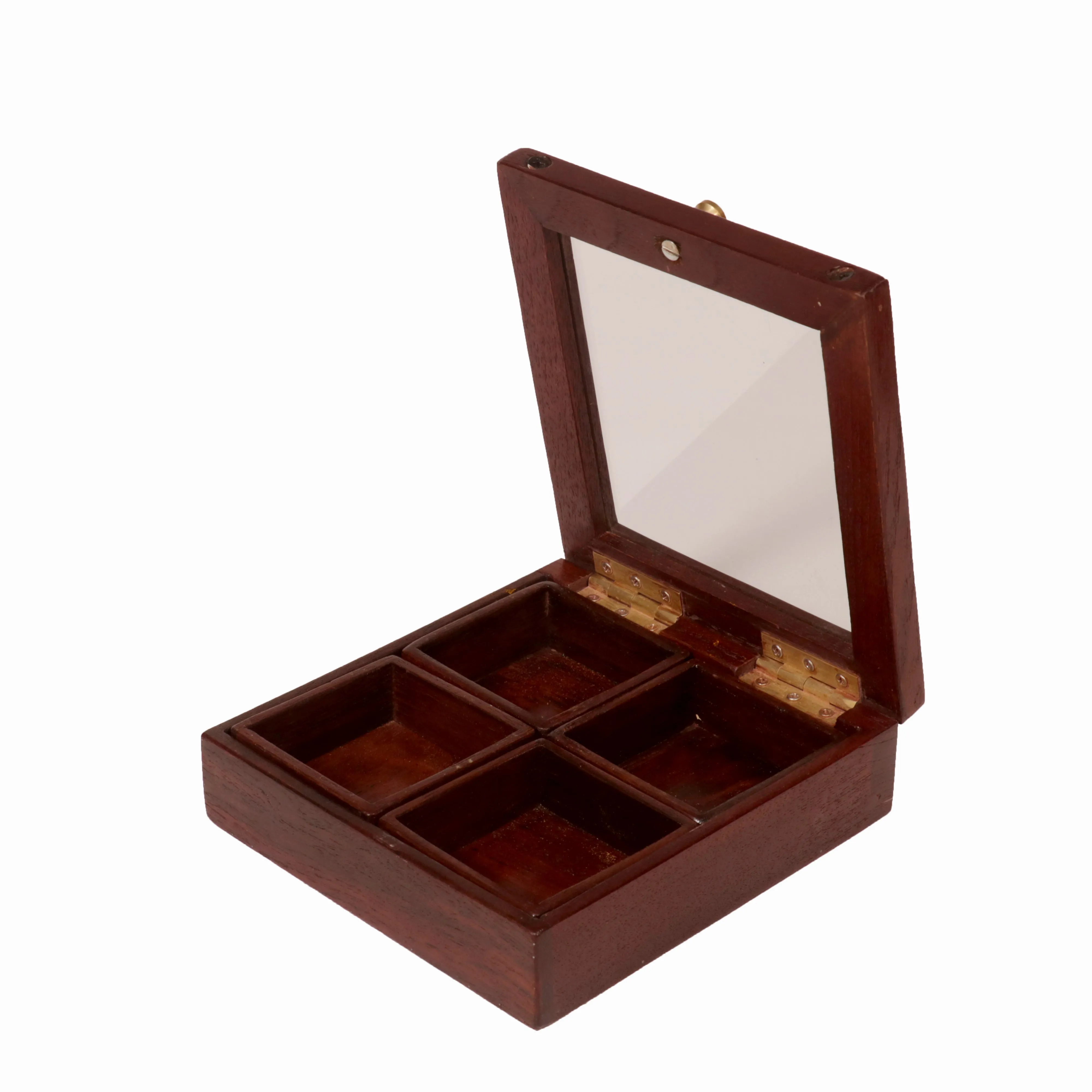 Solid Indian Teak wood Masala Box