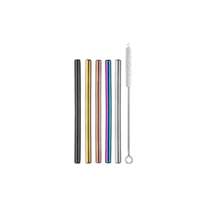 Stainless Cocktail Straws - Set of 5 Stainless Cocktail Straws - Set of 5