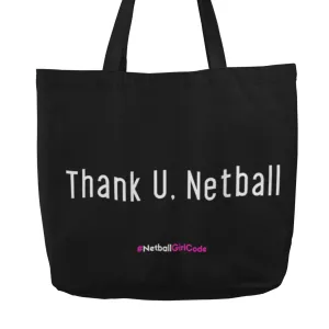 'Thank U Netball' Netball Shopping Tote Bag 'Thank U Netball' Netball Shopping Tote Bag