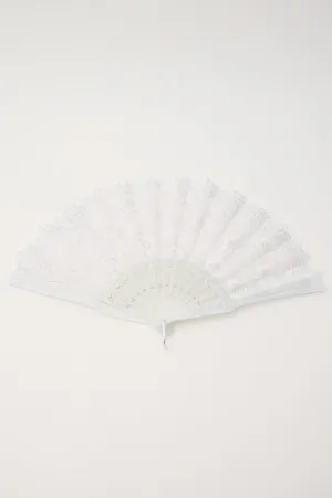 Token Atelier Handheld Lace Fan White Token Atelier Handheld Lace Fan White