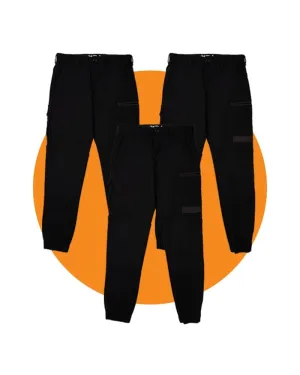 Tradies WP-4 Stretch Cuffed Work Pants Value Pack - Black Tradies WP-4 Stretch Cuffed Work Pants Value Pack - Black