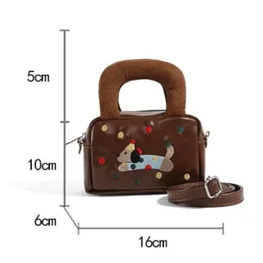 Trendy Dachshund Design Handbag
