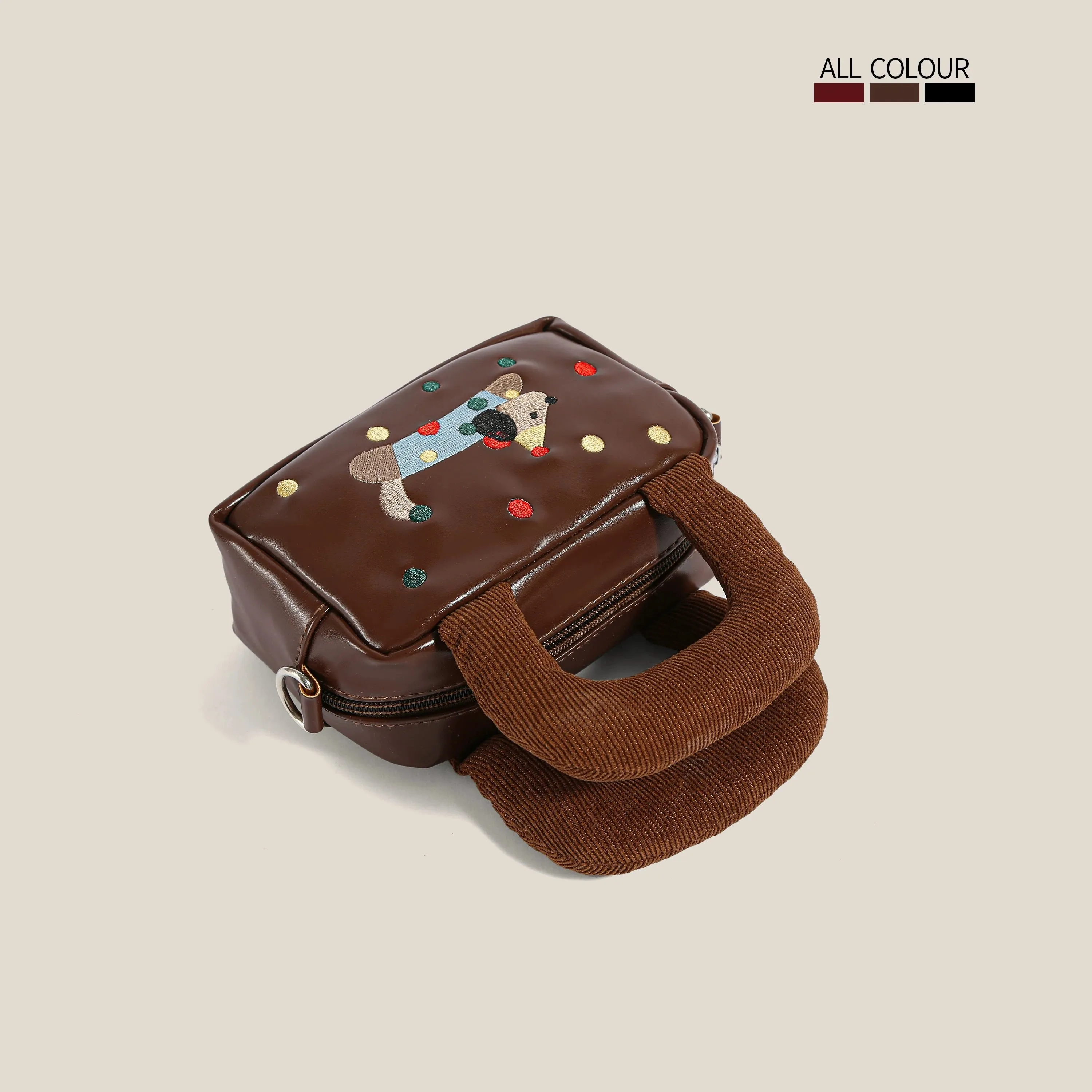 Trendy Dachshund Design Handbag