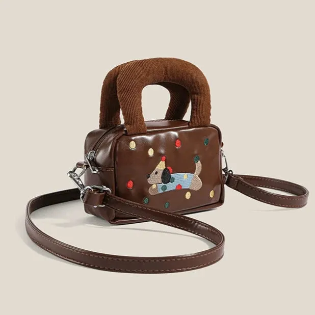 Trendy Dachshund Design Handbag