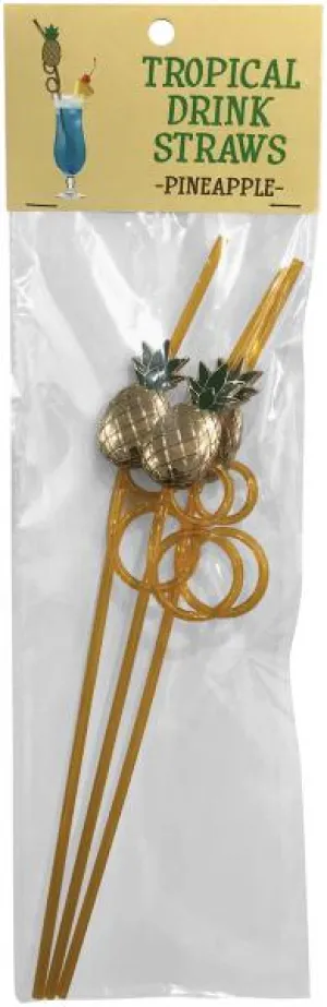 Tropical Drink Straws Pineapple Tropical Drink Straws Pineapple