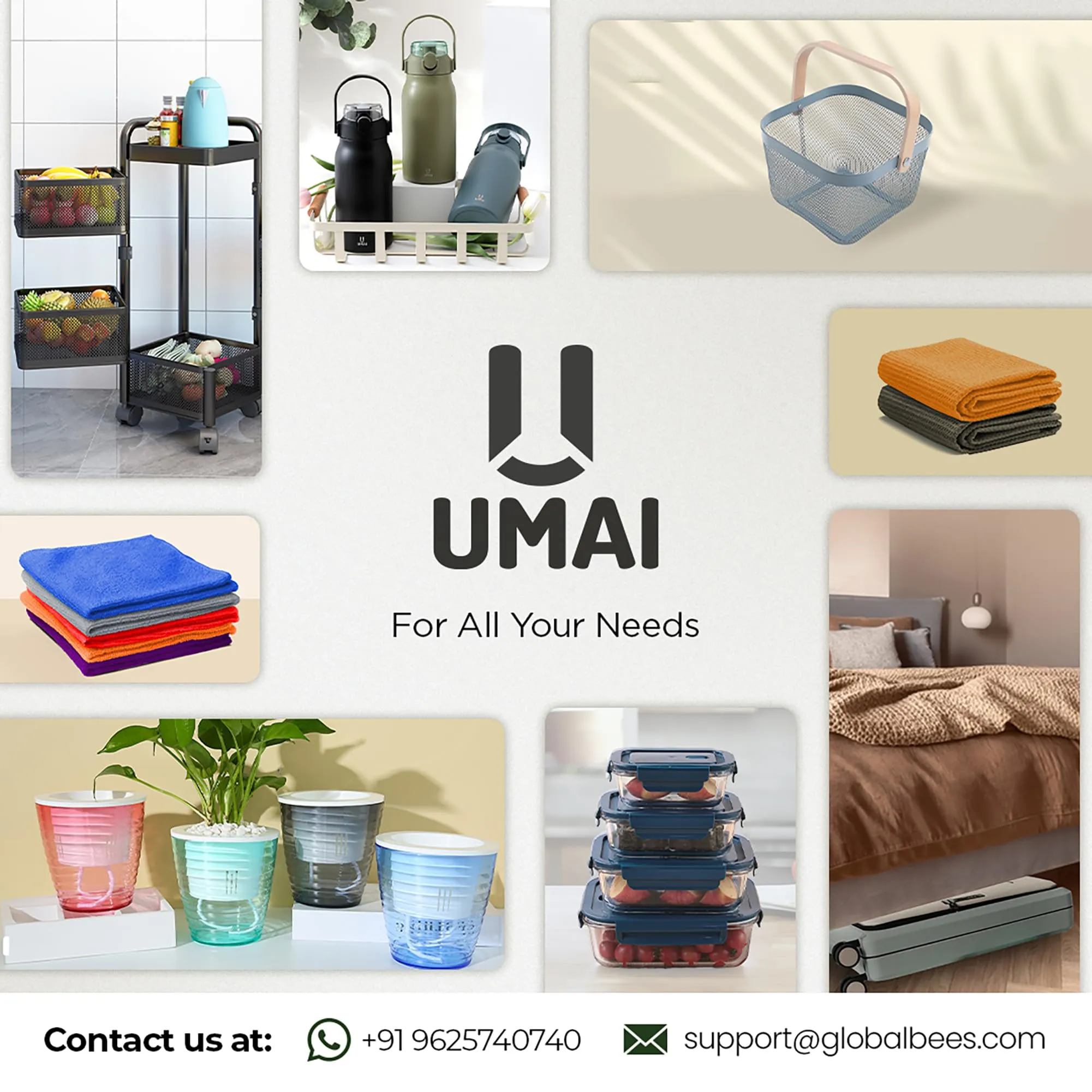 UMAI Stainless Steel Dustbin With Lid | Automatic Dustbin With Inner Bucket | 6L | Dustbin For Kitchen | Round | Dustbin For Bathroom | Dustbin For Bedroom | Dustbin For Home & Office | Silver