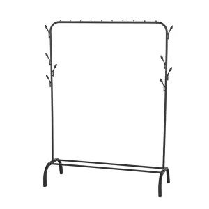 Urbane Home Cloth Hanger and Organiser for Coat Hat Handbag Umbrella | Display Rack for Home Office Showroom | Stainless Steel|Color-Black| TW603BK Urbane Home Cloth Hanger and Organiser for Coat Hat Handbag Umbrella | Display Rack for Home Office Showroom | Stainless Steel|Color-Black| TW603BK