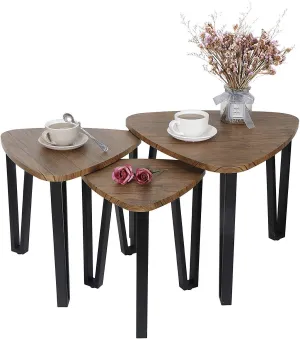 ZENY™  Nesting Coffee End Tables Modern Furniture Decor Side Table ZENY™  Nesting Coffee End Tables Modern Furniture Decor Side Table